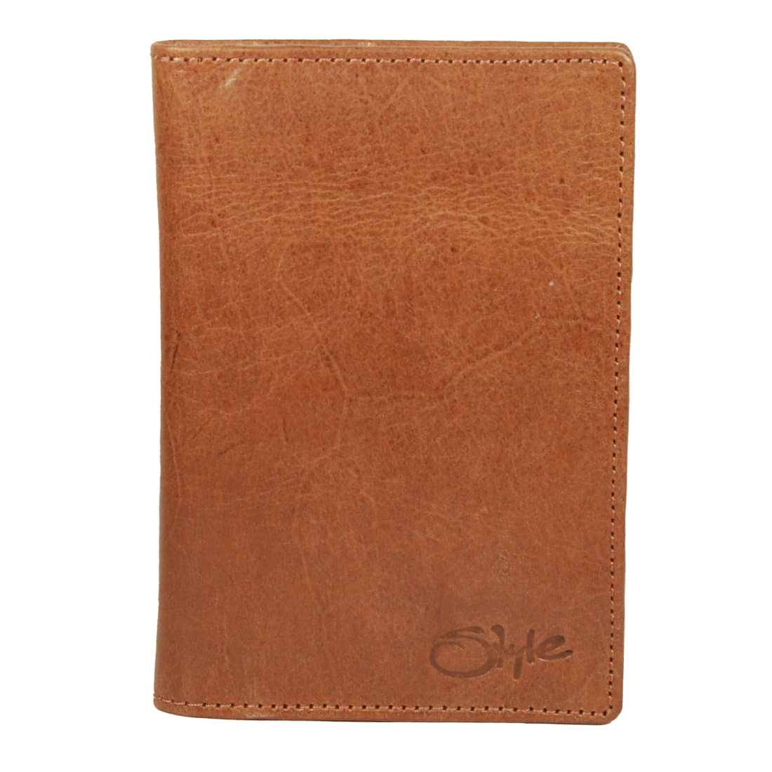     			STYLE SHOES Leather Tan Passport Holder