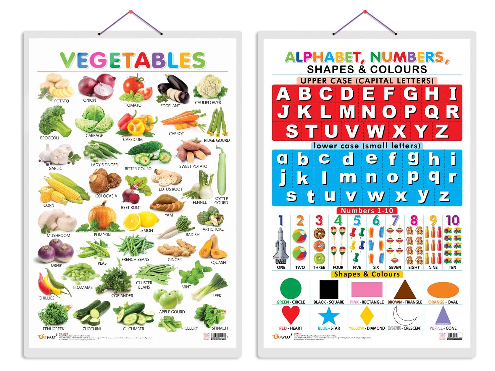 Set of 2 Vegetables and Alphabet, Numbers, Shapes & Colours Early Learning Educational Charts for Kids | 20"X30" inch |Non-Tearable and Waterproof | Double Sided Laminated | Perfect for Homeschooling, Kindergarten and Nursery Students Set of 2 Vegetables and Alphabet, Numbers, Shapes & Colours Early Learning Educational Charts for Kids | 20"X30" inch |Non-Tearable and Waterproof | Double Sided Laminated | Perfect for Homeschooling, Kindergarten and Nursery Students