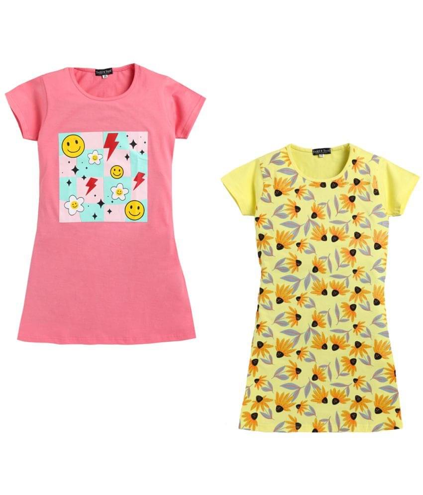    			Todd N Teen Pack of 2 Girls Cotton Night Gown ( Multicolor )