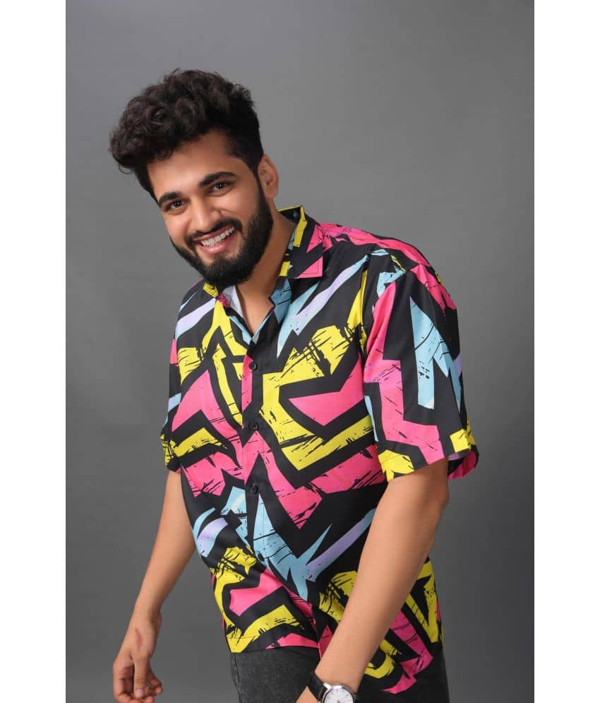 BROWN BROTHERS - Multi Cotton Blend Oversized Fit Men's Casual Shirt ( Pack of 1 )