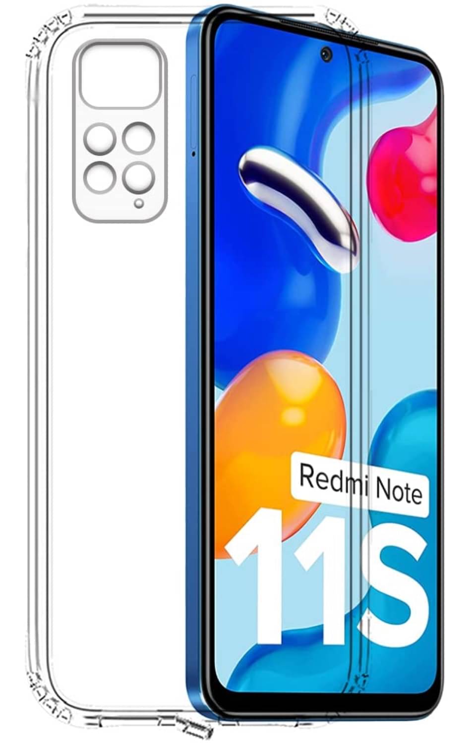     			Case Vault Covers - Transparent Silicon Silicon Soft cases Compatible For Redmi Note 11S ( Pack of 1 )