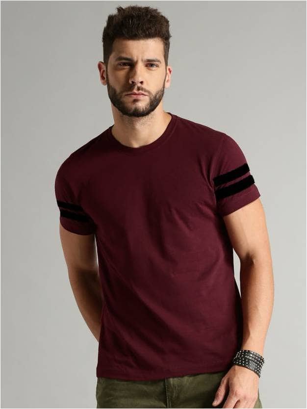 Forbro - Maroon Cotton Blend Regular Fit Men's T-Shirt ( Pack of 1 )
