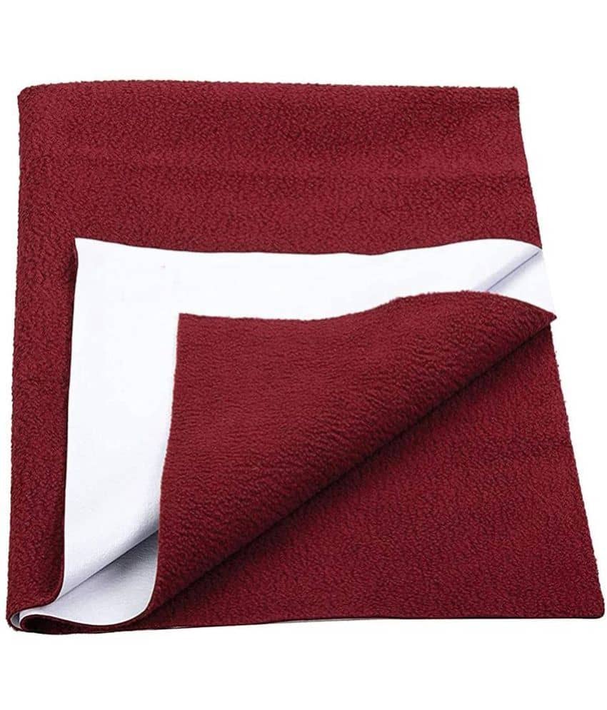 Fratelli - Maroon Microfibre Bed Protector Sheet ( Pack of 1 )