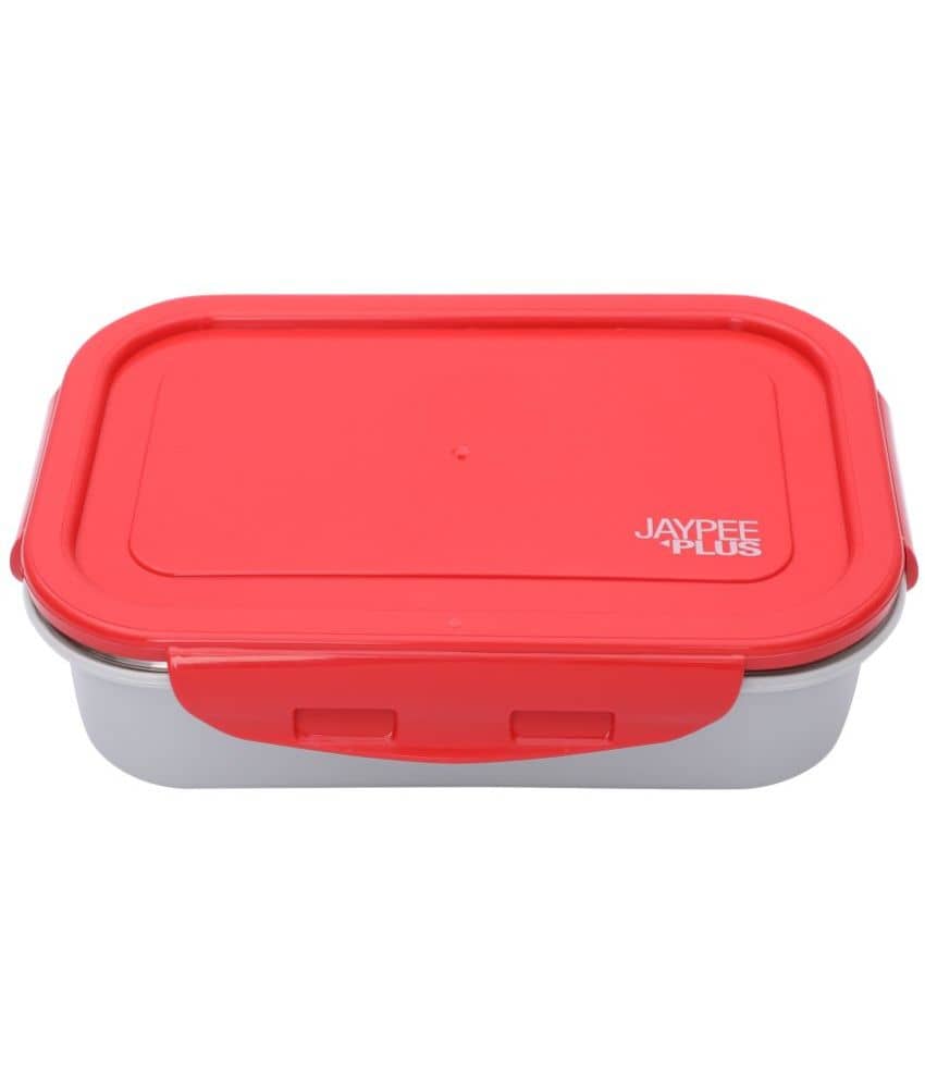 Jaypee - Red Stainless Steel Lunch Box ( Pack of 1 )