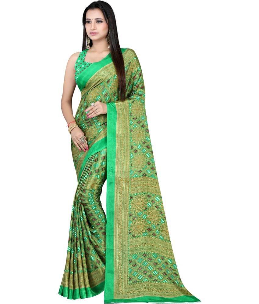 LEELAVATI Crepe Woven Saree With Unstitched Blouse Piece ( Light Green )     			LEELAVATI Crepe Woven Saree With Unstitched Blouse Piece ( Light Green )
