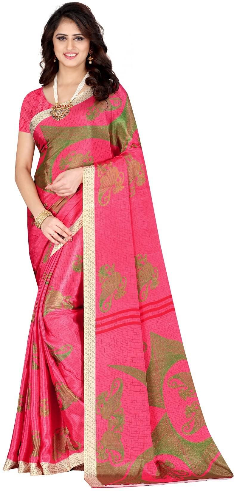 LEELAVATI Crepe Woven Saree With Unstitched Blouse Piece ( Multicolor ) LEELAVATI Crepe Woven Saree With Unstitched Blouse Piece ( Multicolor )