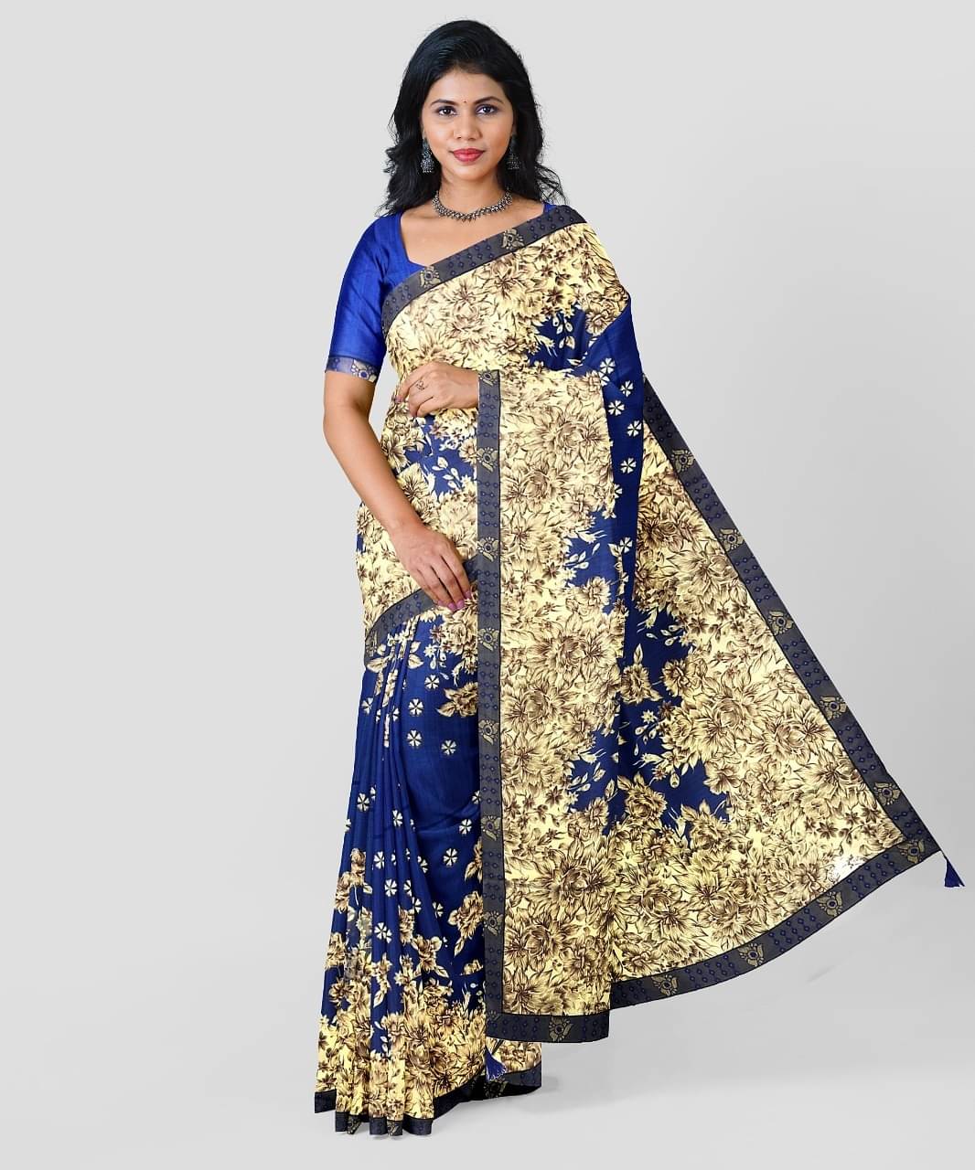 LEELAVATI Georgette Embroidered Saree With Unstitched Blouse Piece ( Multicolor ) LEELAVATI Georgette Embroidered Saree With Unstitched Blouse Piece ( Multicolor )