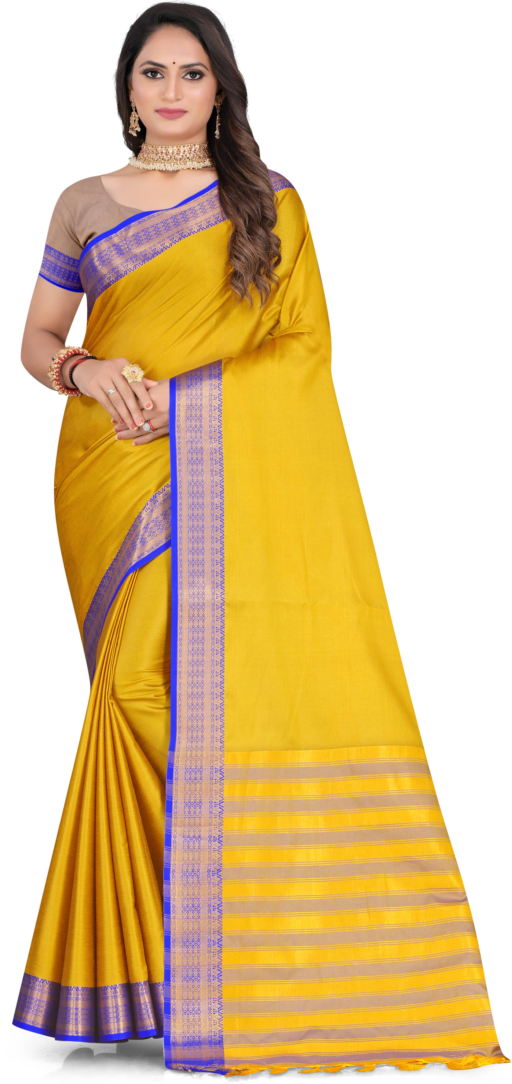 LEELAVATI Silk Woven Saree With Unstitched Blouse Piece ( Multicolor ) - Sarees | Buy online on ZillyBuy