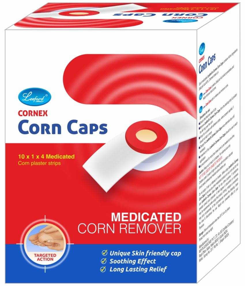     			Leeford Cornex Corn Cap, Medicated Corn Remover Plaster Bandage for Foot, 40 Strips (Pack of 1)