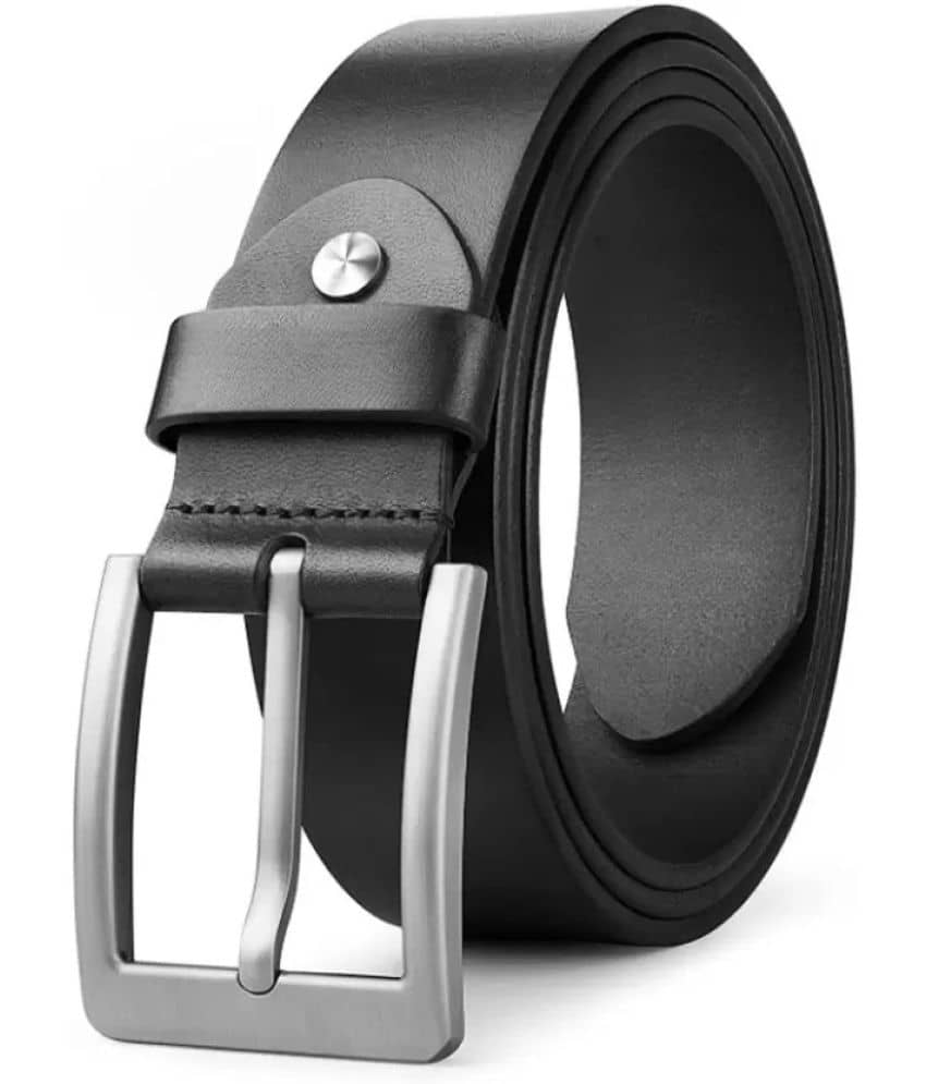 Loopa - Black 100% Leather Men's Formal Belt ( Pack of 1 )