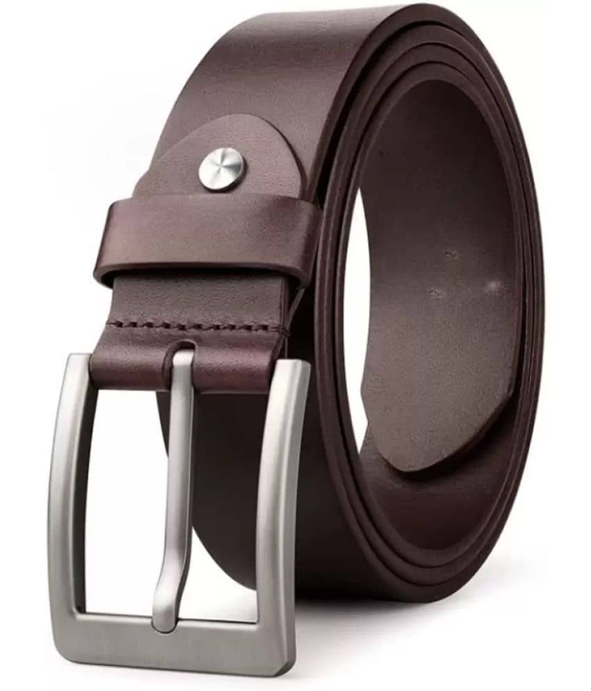 Loopa - Brown 100% Leather Men's Formal Belt ( Pack of 1 )