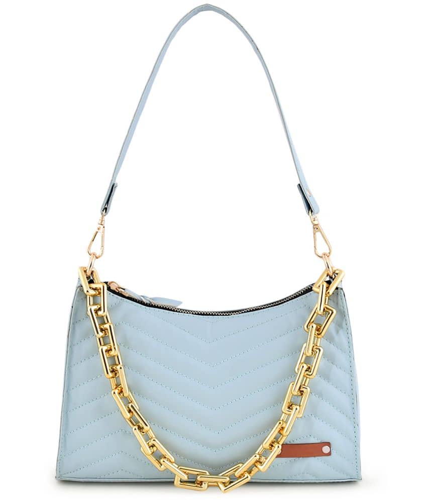 Lychee Bags Shoulder Bag PU Set of 1 ( Blue ) - Handbags | Buy online on ZillyBuy