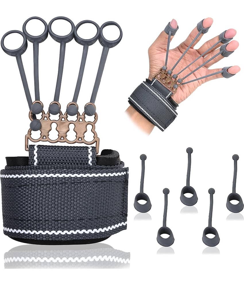ODDISH Finger Gripper Strength Trainer Forearm Exerciser Hand Yoga Resistance Band Finger Expander Finger Extension Exerciser Climbing GREY - Sports and Fitness Equipment | Buy online on ZillyBuy