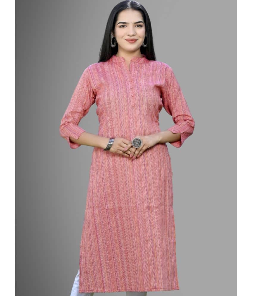 QuaClo - Pink Cotton Women's Straight Kurti ( Pack of 1 ) - Kurtis, Tunics | Buy online on ZillyBuy