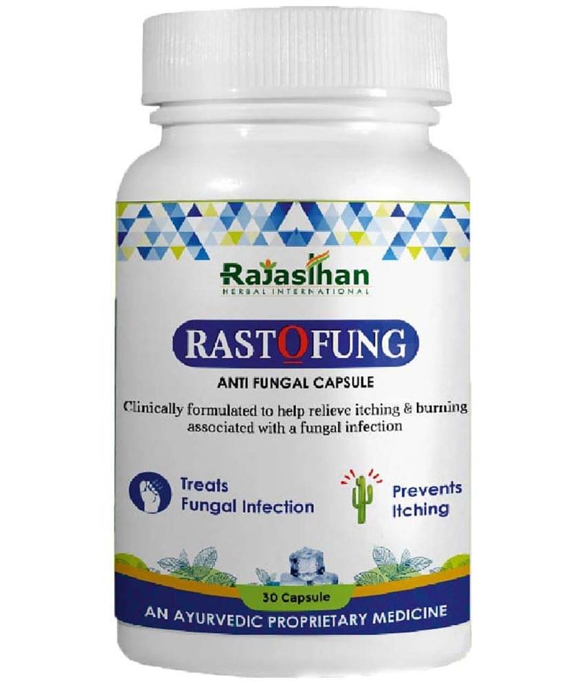 RAJASTHAN AUSHDHALAYA Rastofung Help to treat Fungal infection Capsule 30 no.s Pack Of 1 RAJASTHAN AUSHDHALAYA Rastofung Help to treat Fungal infection Capsule 30 no.s Pack Of 1