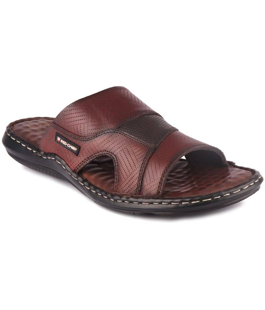    			Red Chief - Brown Men's Leather Slipper