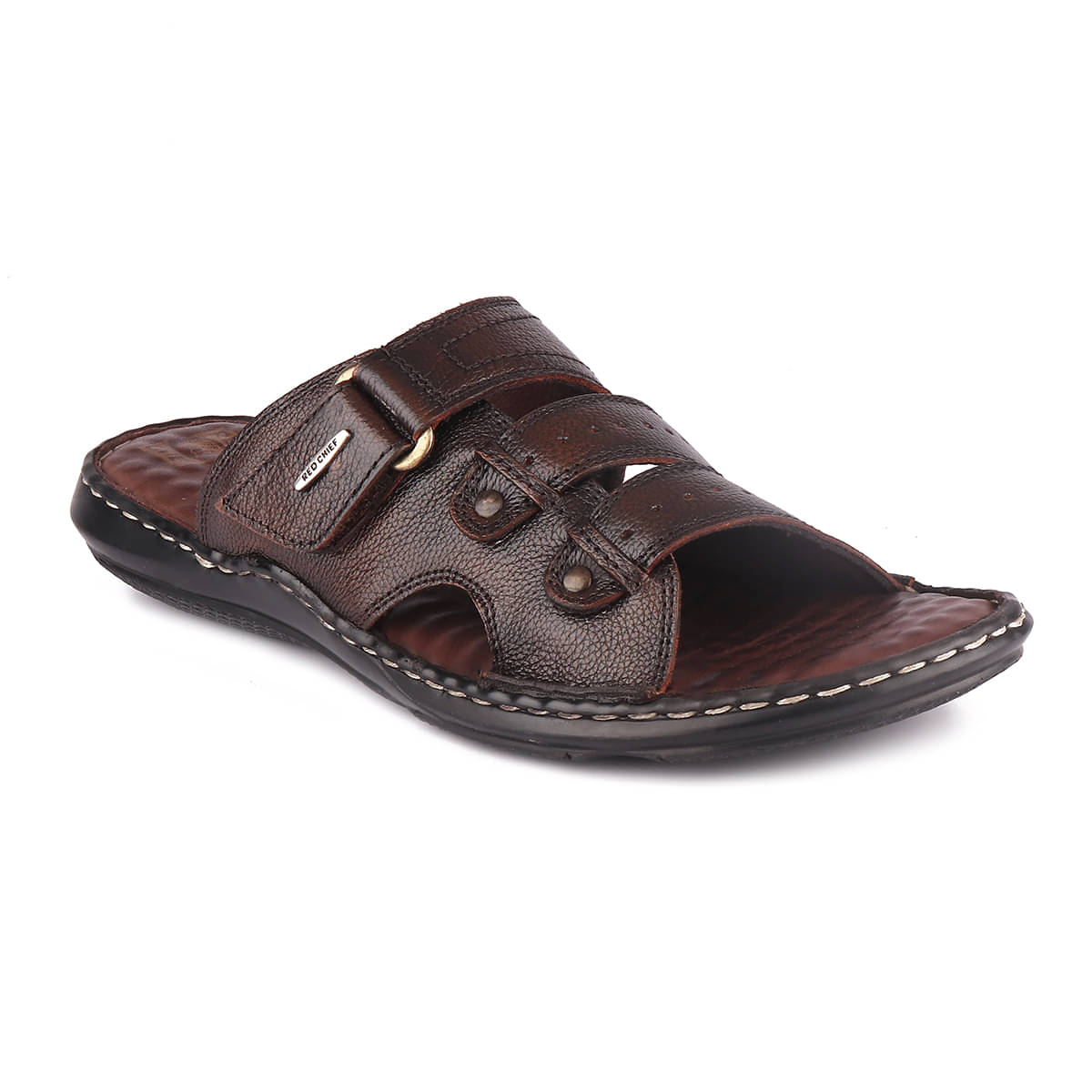     			Red Chief - Brown Men's Leather Slipper