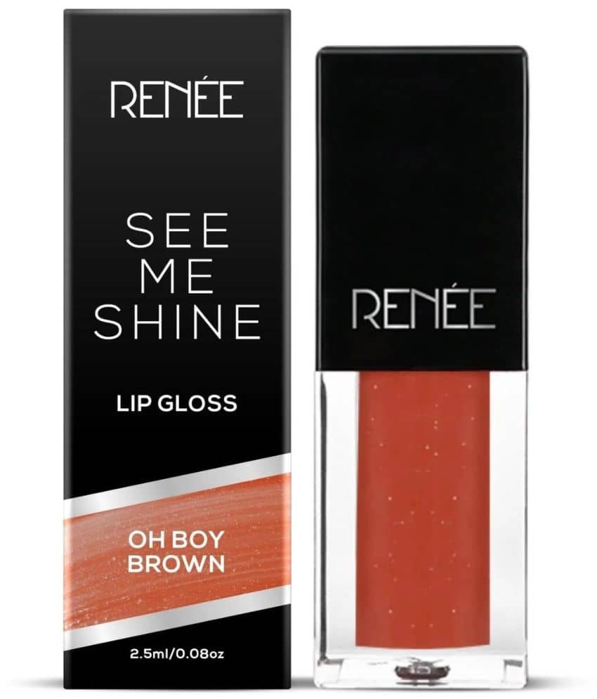 RENEE See Me Shine Lip Gloss - Oh Boy Brown, Non Sticky & Non Drying Formula, Long Lasting , 2.5ml
