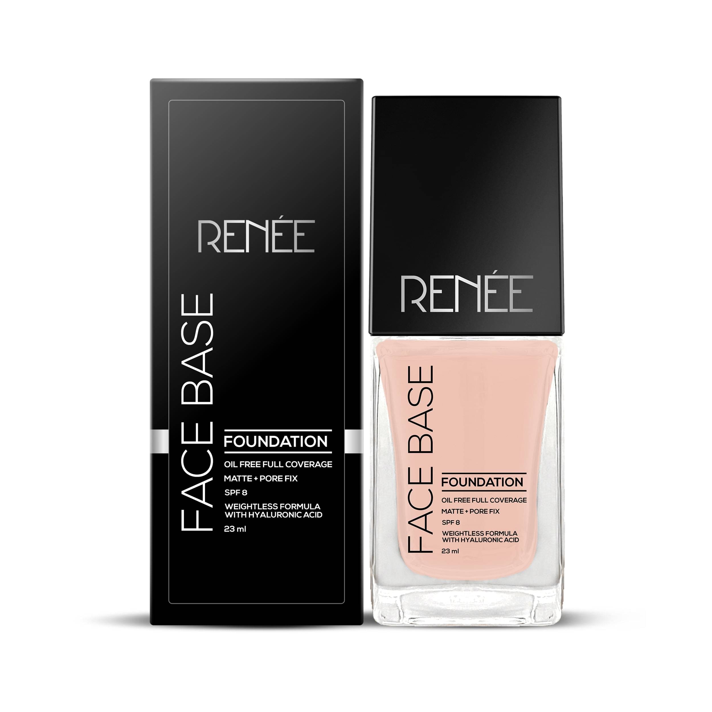     			RENEE Face Base Liquid Foundation - Frappe, Enriched with Hyaluronic Acid & Vitamin E, 23ml