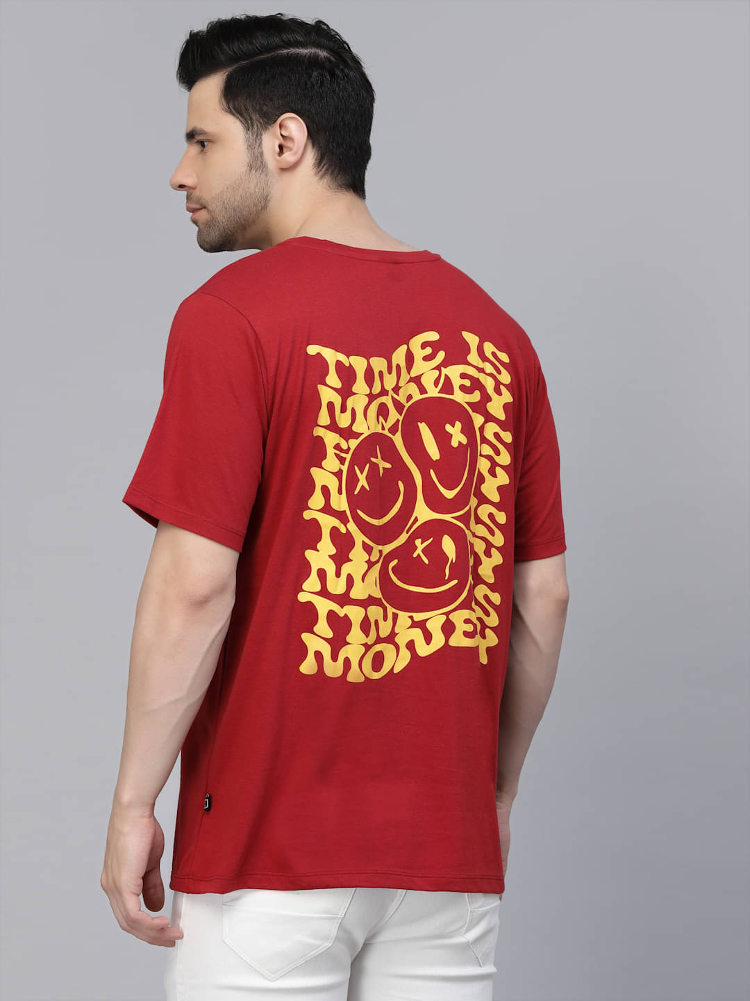     			Rigo Pack of 1 Cotton Oversized Fit Men's T-Shirt ( Maroon )