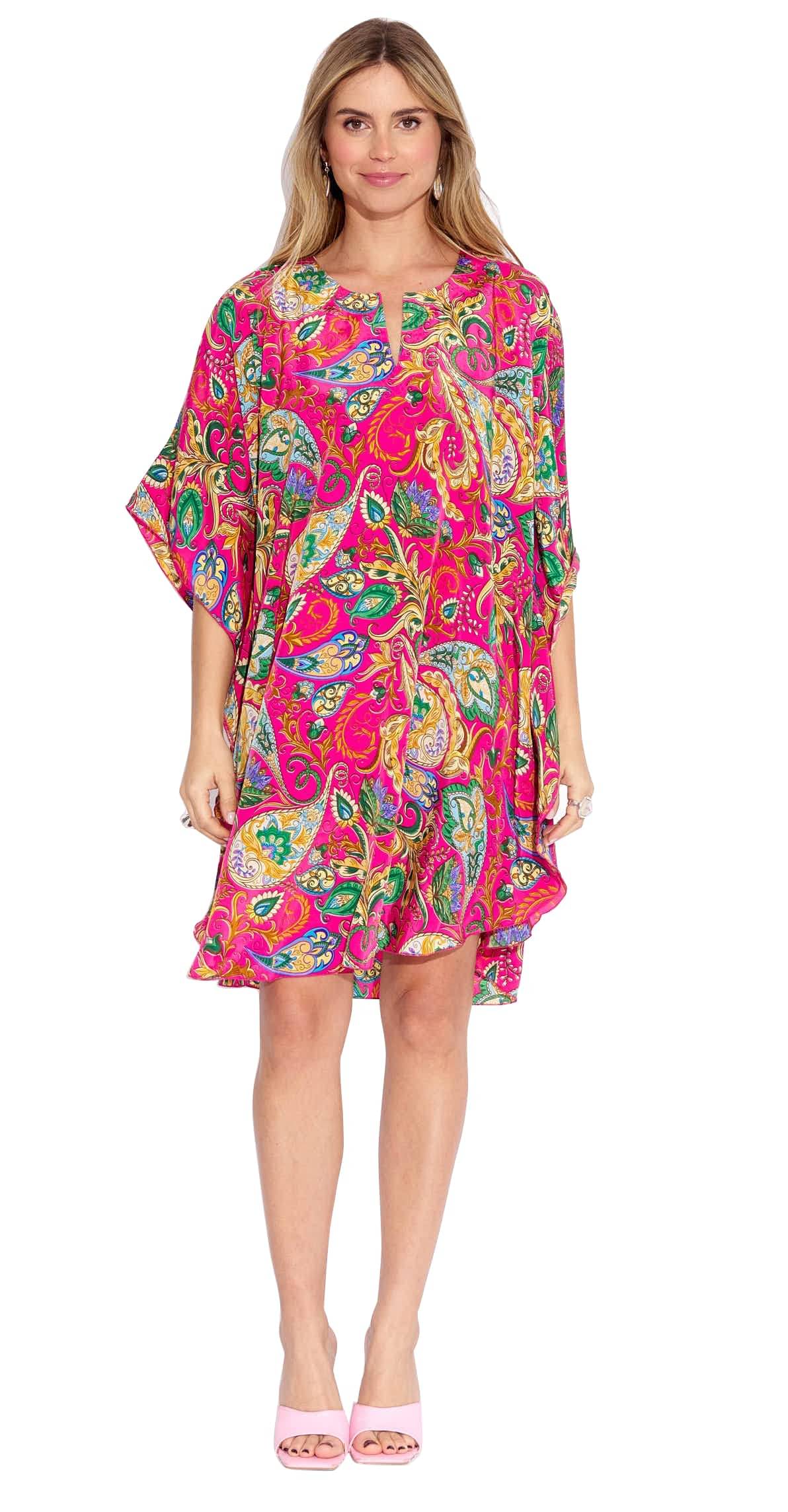     			SUN-ROSE FASHIONS Polyester Pink Cover ups -