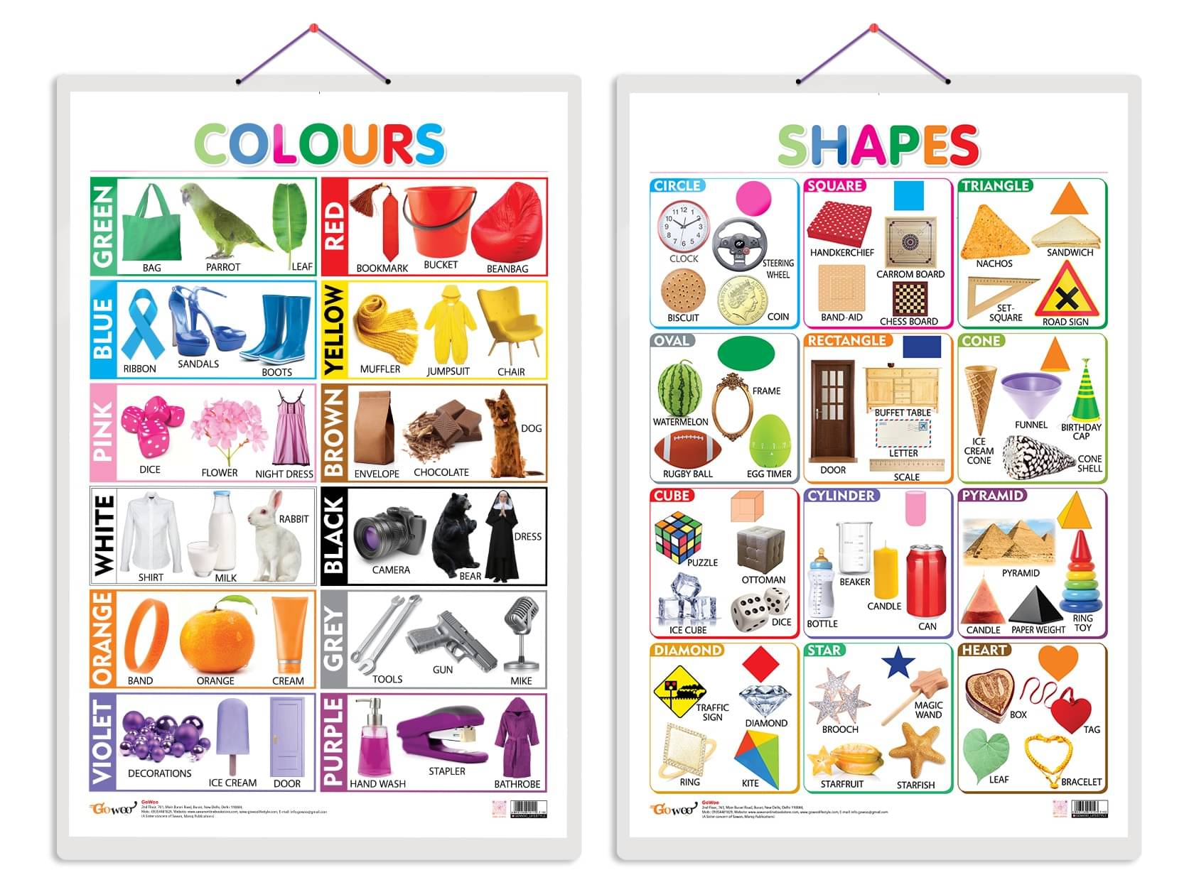 Set of 2 Colours and Shapes Early Learning Educational Charts for Kids | 20"X30" inch |Non-Tearable and Waterproof | Double Sided Laminated | Perfect for Homeschooling, Kindergarten and Nursery Students Set of 2 Colours and Shapes Early Learning Educational Charts for Kids | 20"X30" inch |Non-Tearable and Waterproof | Double Sided Laminated | Perfect for Homeschooling, Kindergarten and Nursery Students
