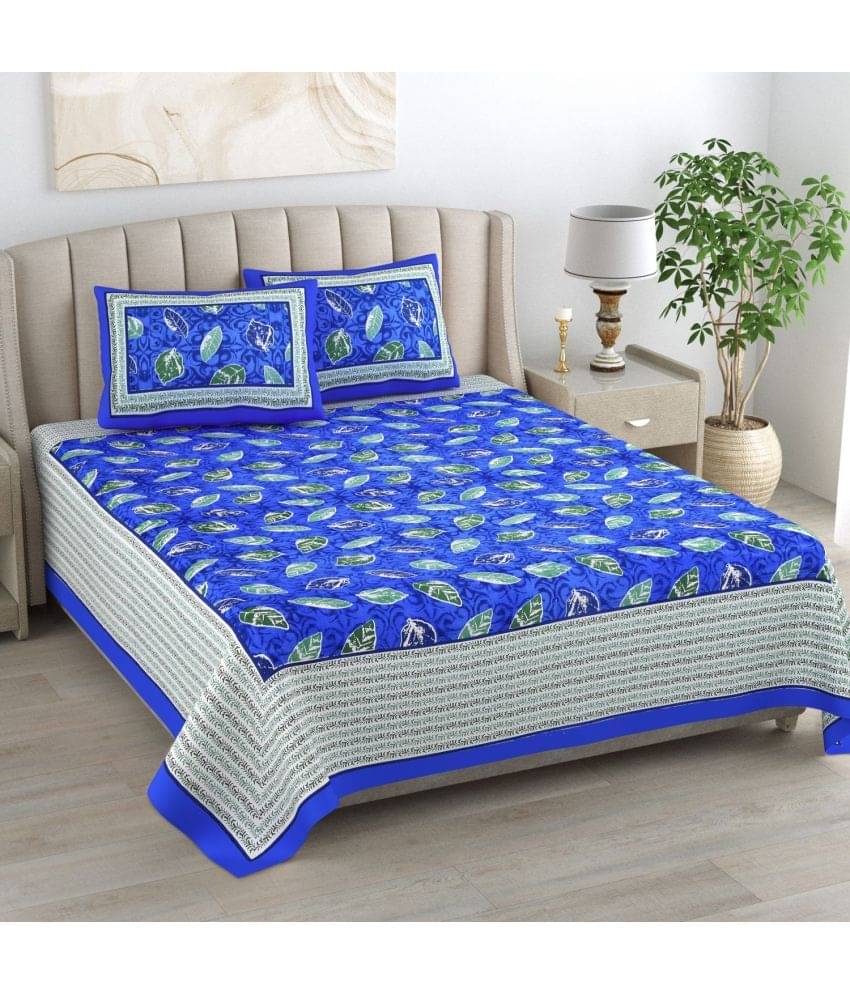 Uniqchoice Cotton King Bedsheet ( Blue ) Uniqchoice Cotton King Bedsheet ( Blue )