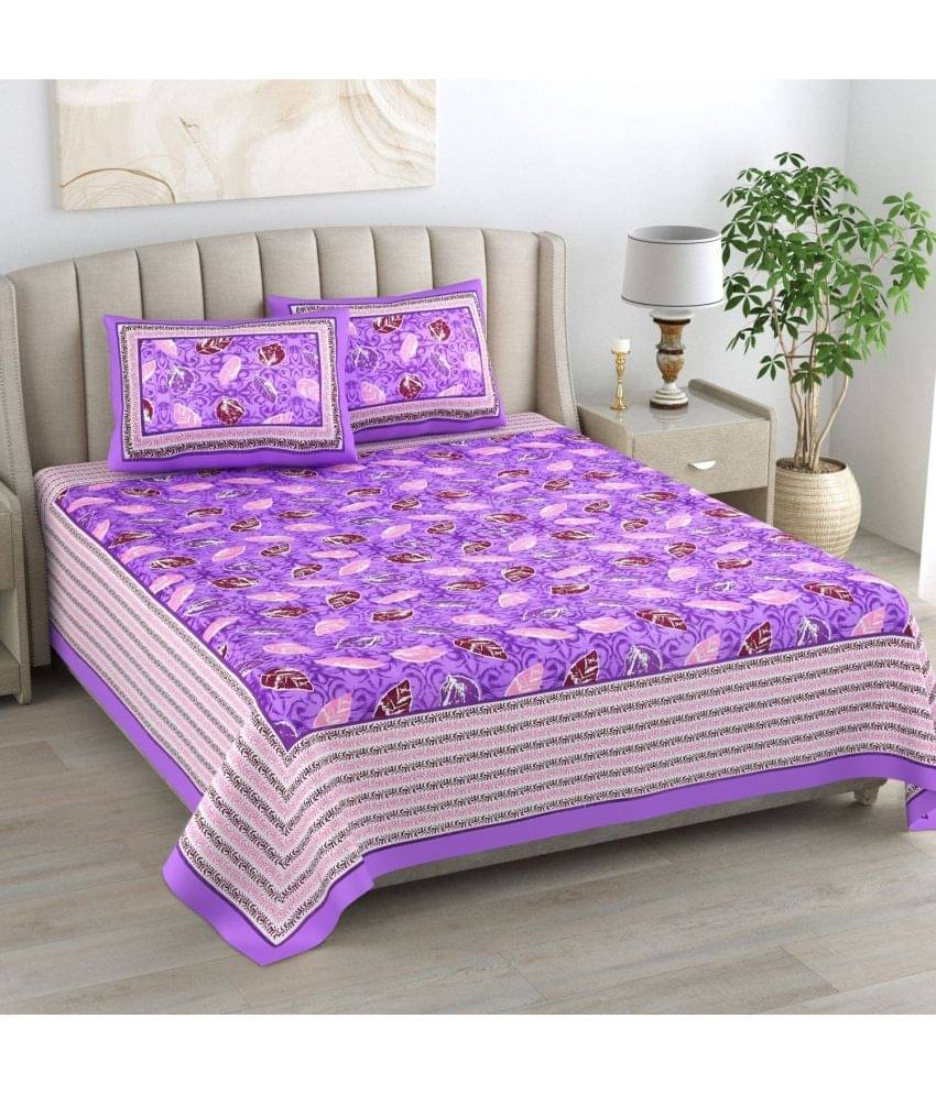 Uniqchoice Cotton King Bedsheet ( Purple ) Uniqchoice Cotton King Bedsheet ( Purple )