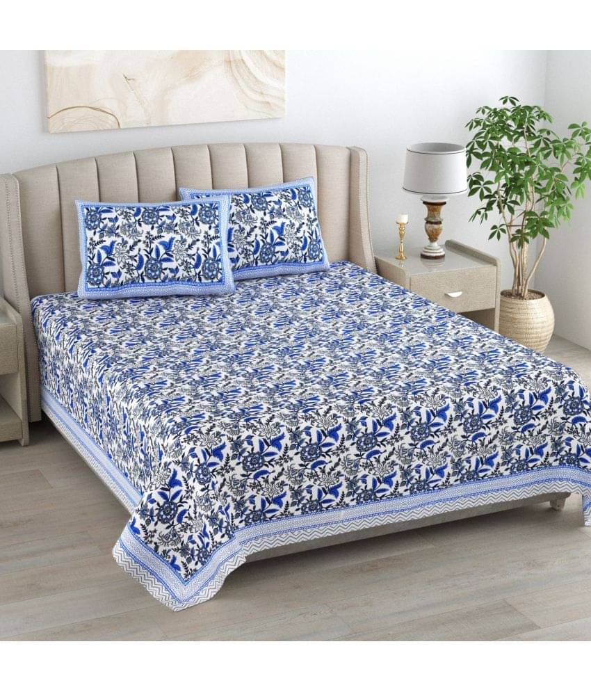 Uniqchoice Cotton King Bedsheet ( Blue )     			Uniqchoice Cotton King Bedsheet ( Blue )