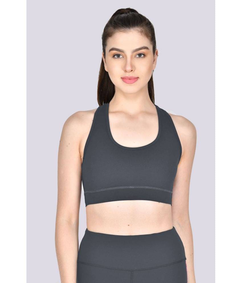     			ACTIWIN - Dark Grey Polyester Lightly Padded Women's Sports Bra ( Pack of 1 )