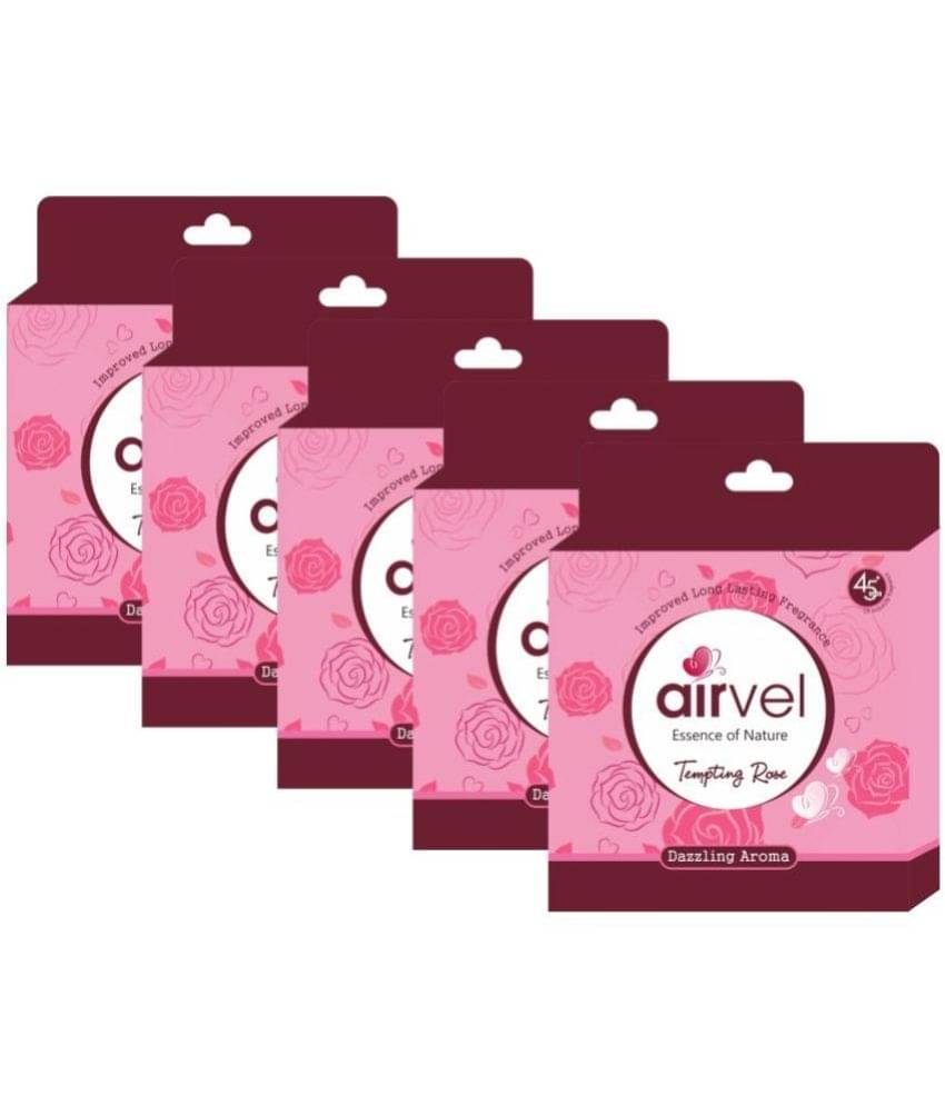     			Airvel Bathroom Air Freshener Blocks Rose Fragrance for Home & Office Use 75g ( Pack of 5 )