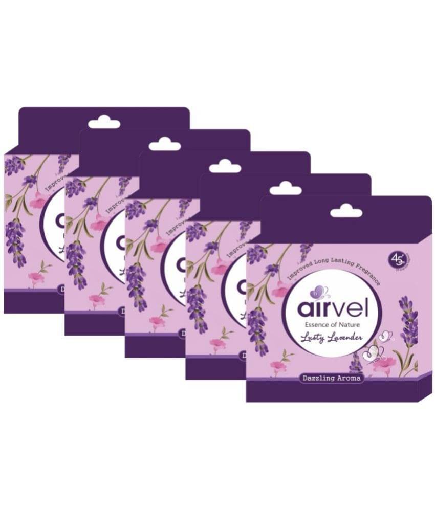     			Airvel Bathroom Air Freshener Blocks Lavender Fragrance for Home & Office Use 75g ( Pack of 5 )