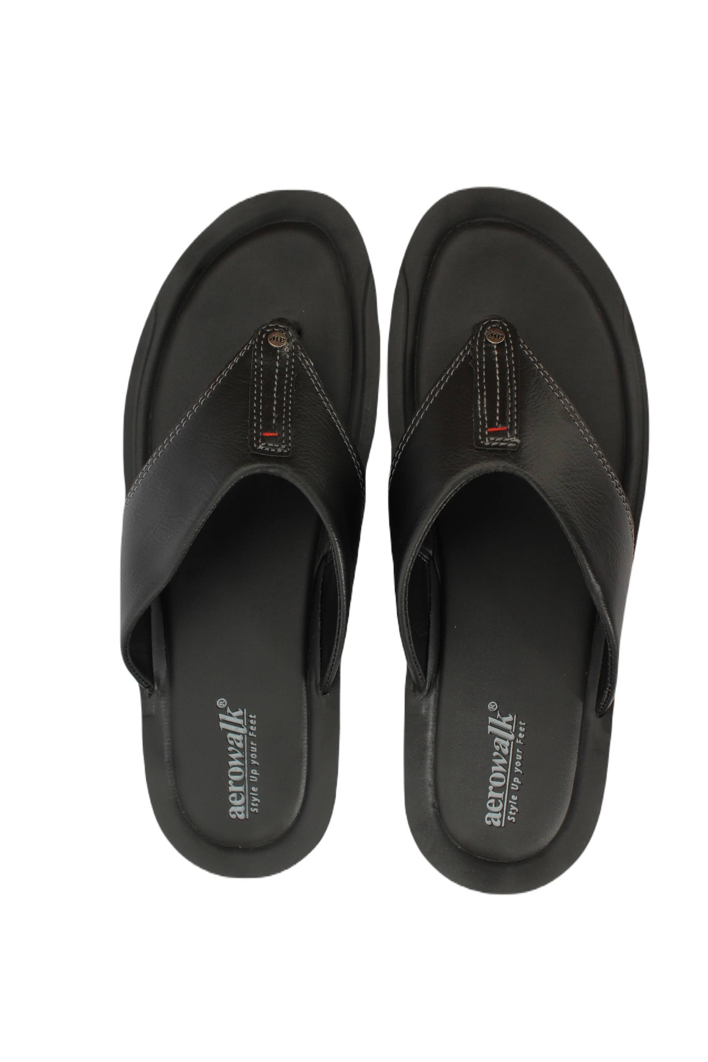     			Aerowalk - Black Men's Thong Flip Flop