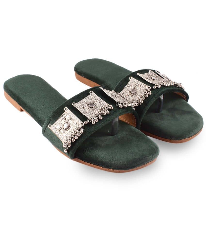 Apratim - Green Women's Flats