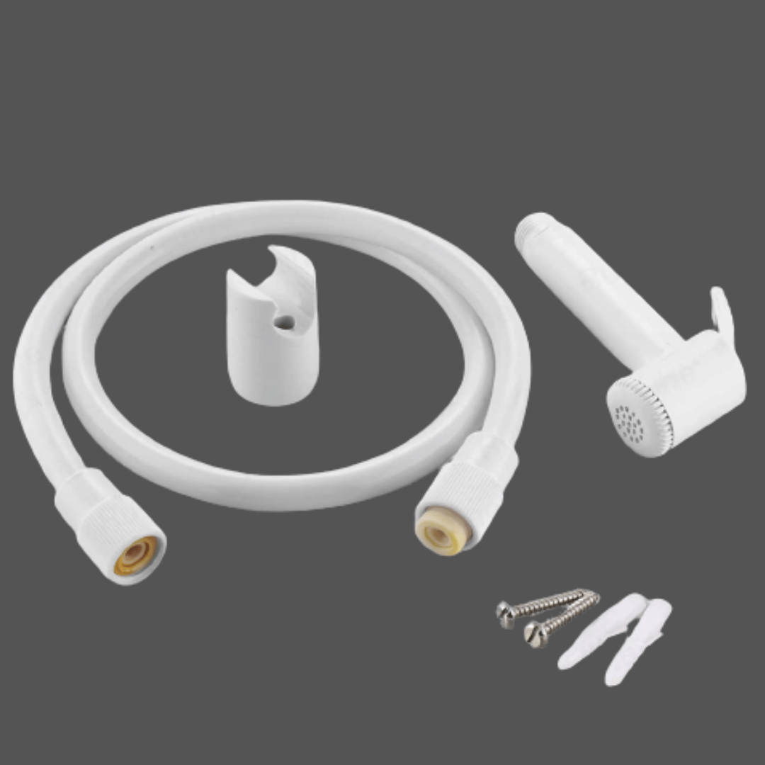 COSVIT PVC White JQ Health Faucet Jet Spray Set Plastic(ABS) Health Faucet (Water Sprayer)