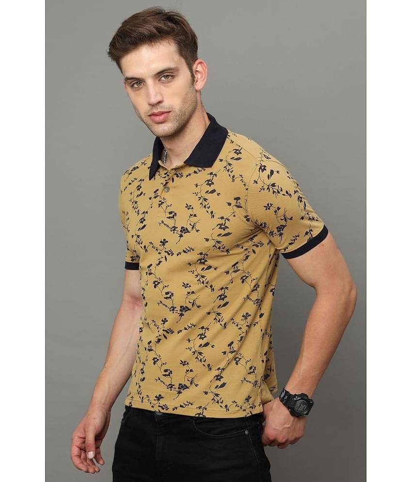 Cool Colors - Camel Cotton Regular Fit Men's Polo T Shirt ( Pack of 1 )