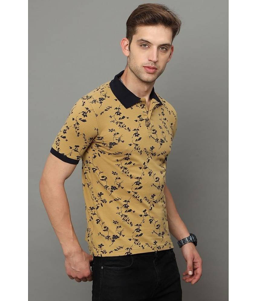 Cool Colors - Camel Cotton Regular Fit Men's Polo T Shirt ( Pack of 1 )