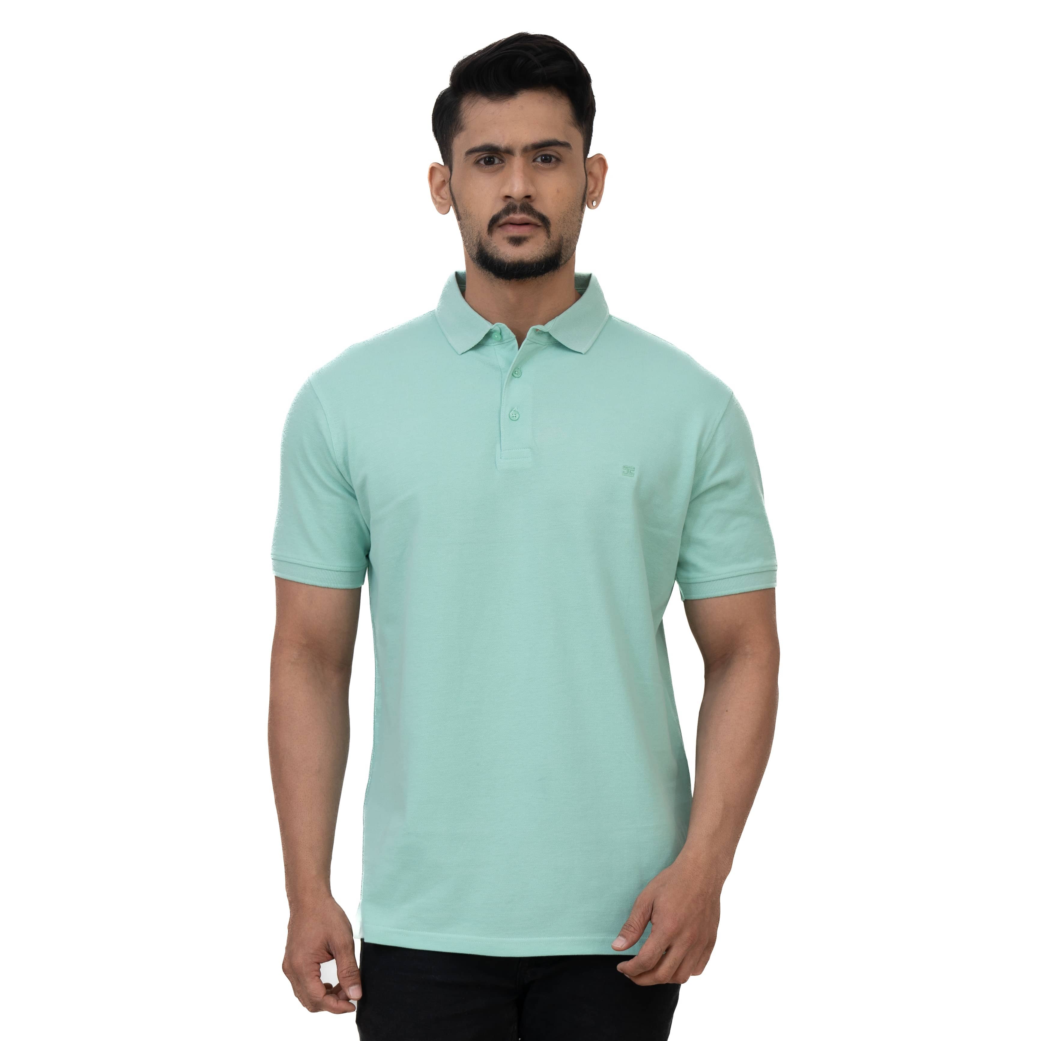 Cotstyle Pack of 1 Cotton Blend Regular Fit Solid Half Sleeves Men's Polo T Shirt ( Grey )