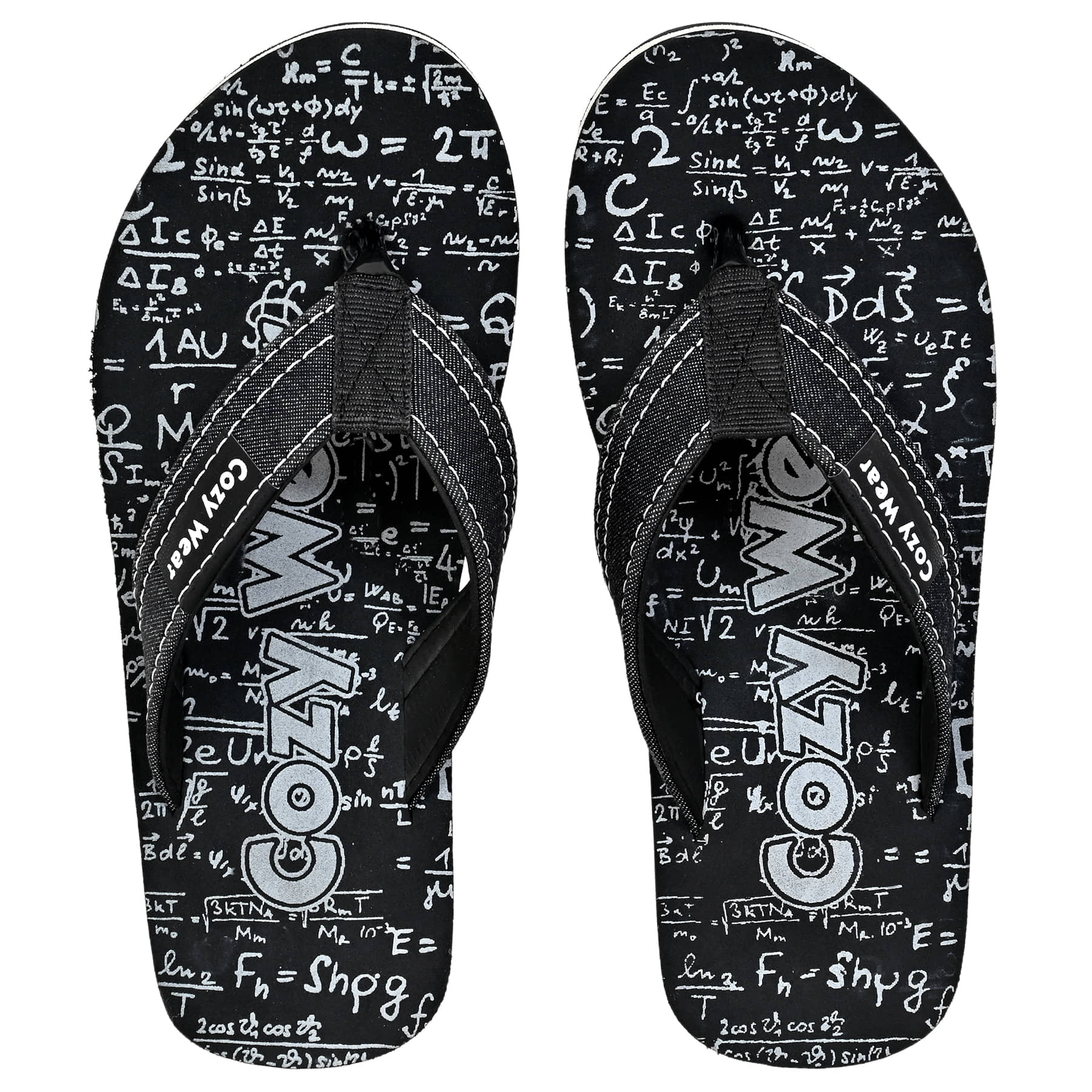 Cozy Wear - Black Men's Thong Flip Flop