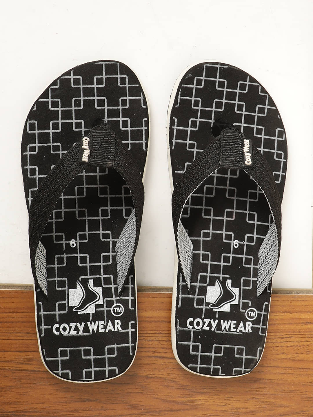 Cozy Wear - Black Men's Thong Flip Flop