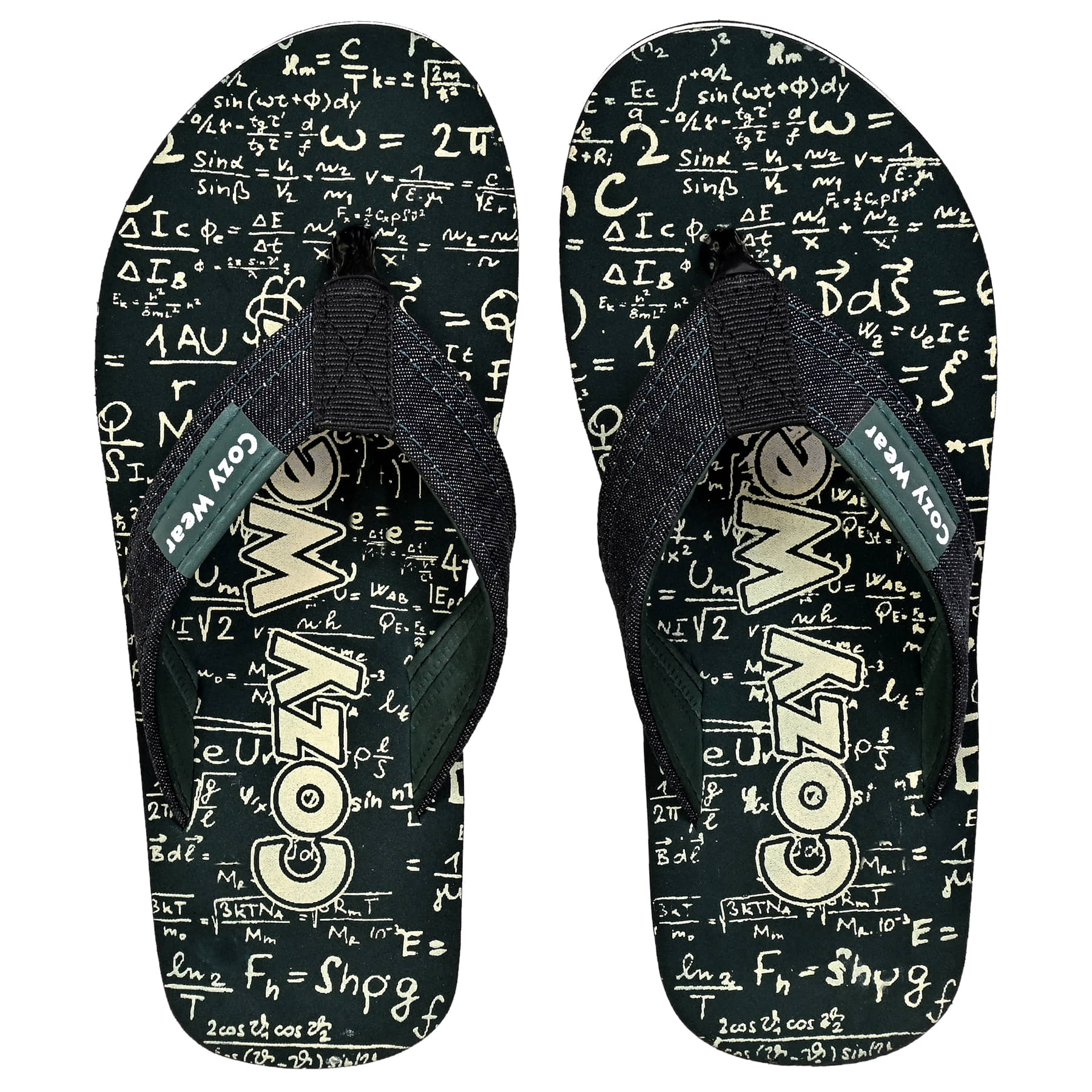 Cozy Wear - Green Men's Thong Flip Flop