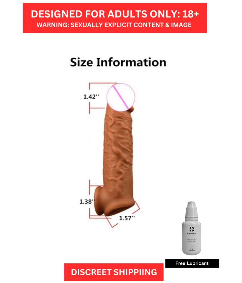 Double Hole Penis Extension Silicon Dragon Sleeve By Naughty Nights + Free Kaamraj Lubricant