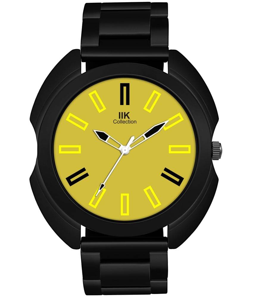     			IIK COLLECTION - Black Stainless Steel Analog Men's Watch