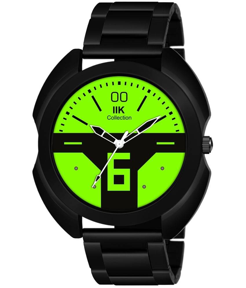     			IIK COLLECTION - Black Stainless Steel Analog Men's Watch