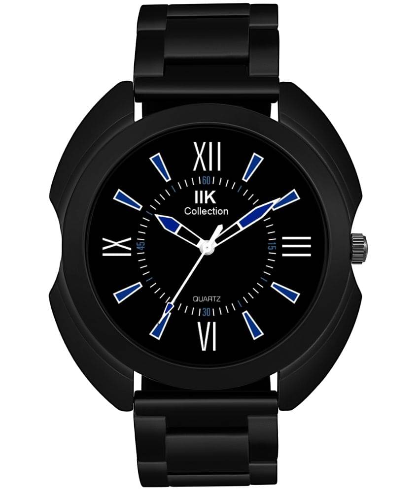     			IIK COLLECTION - Black Stainless Steel Analog Men's Watch