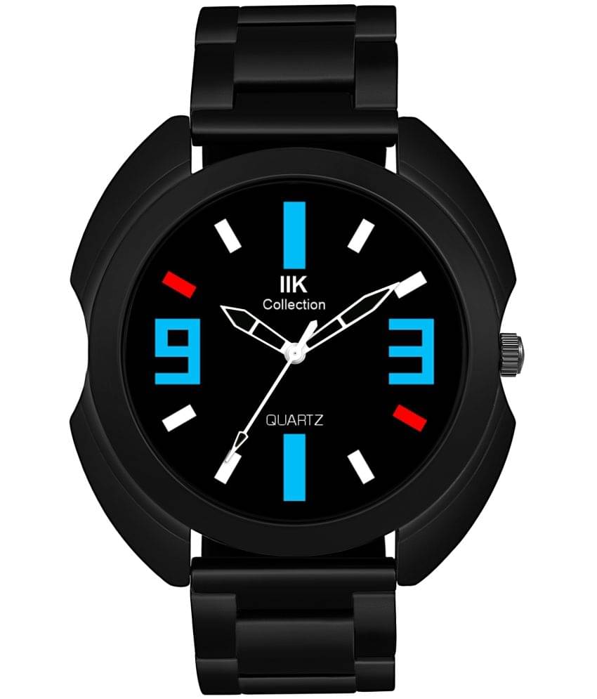     			IIK COLLECTION - Black Stainless Steel Analog Men's Watch