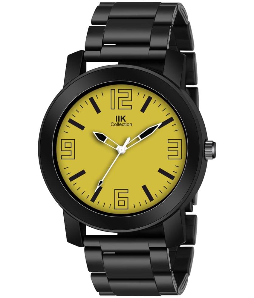     			IIK COLLECTION - Black Stainless Steel Analog Men's Watch