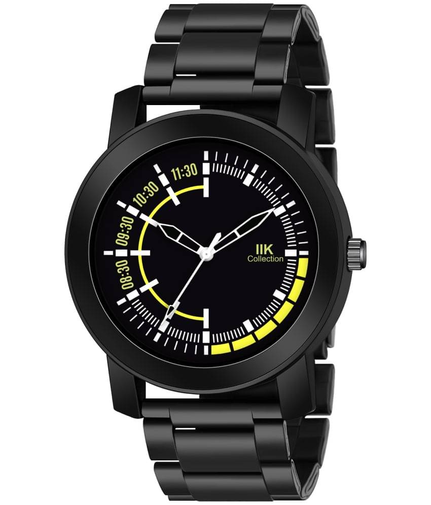     			IIK COLLECTION - Black Stainless Steel Analog Men's Watch