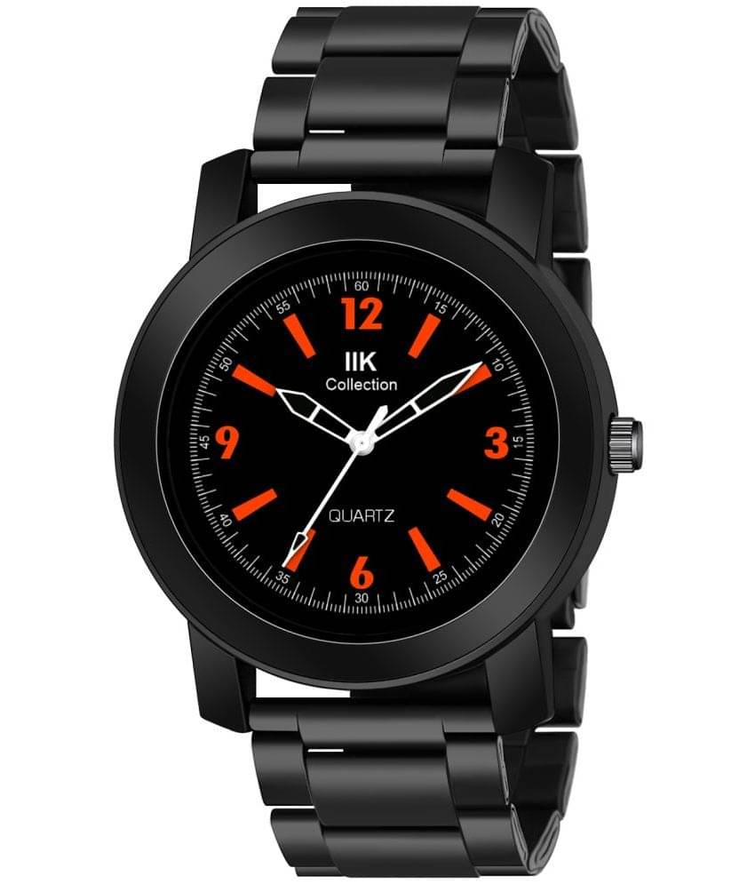     			IIK COLLECTION - Black Stainless Steel Analog Men's Watch