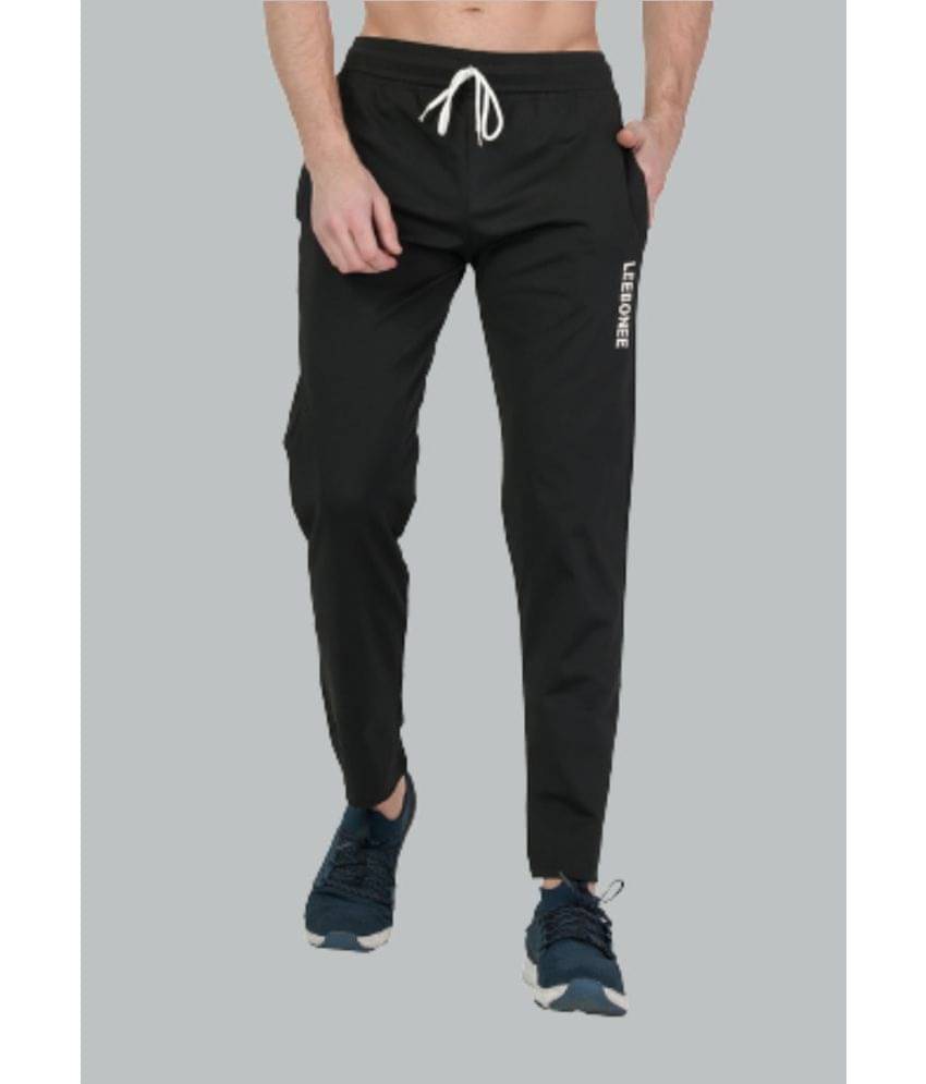 LEEBONEE - Black Polyester Men's Trackpants ( Pack of 1 )     			LEEBONEE - Black Polyester Men's Trackpants ( Pack of 1 )